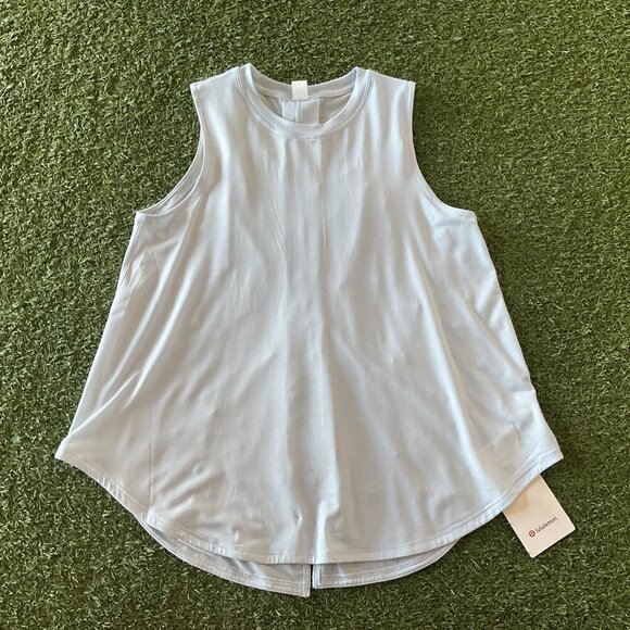 Lightweight Split-Back Training Tank Top - Starch Blue - Picture 4 of 4